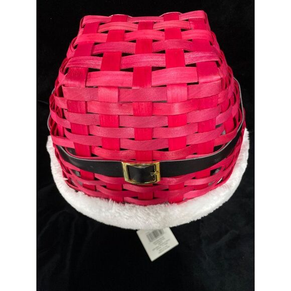 Christmas Santa basket with faux fur 10 x 9 x 6 - Picture 5 of 10